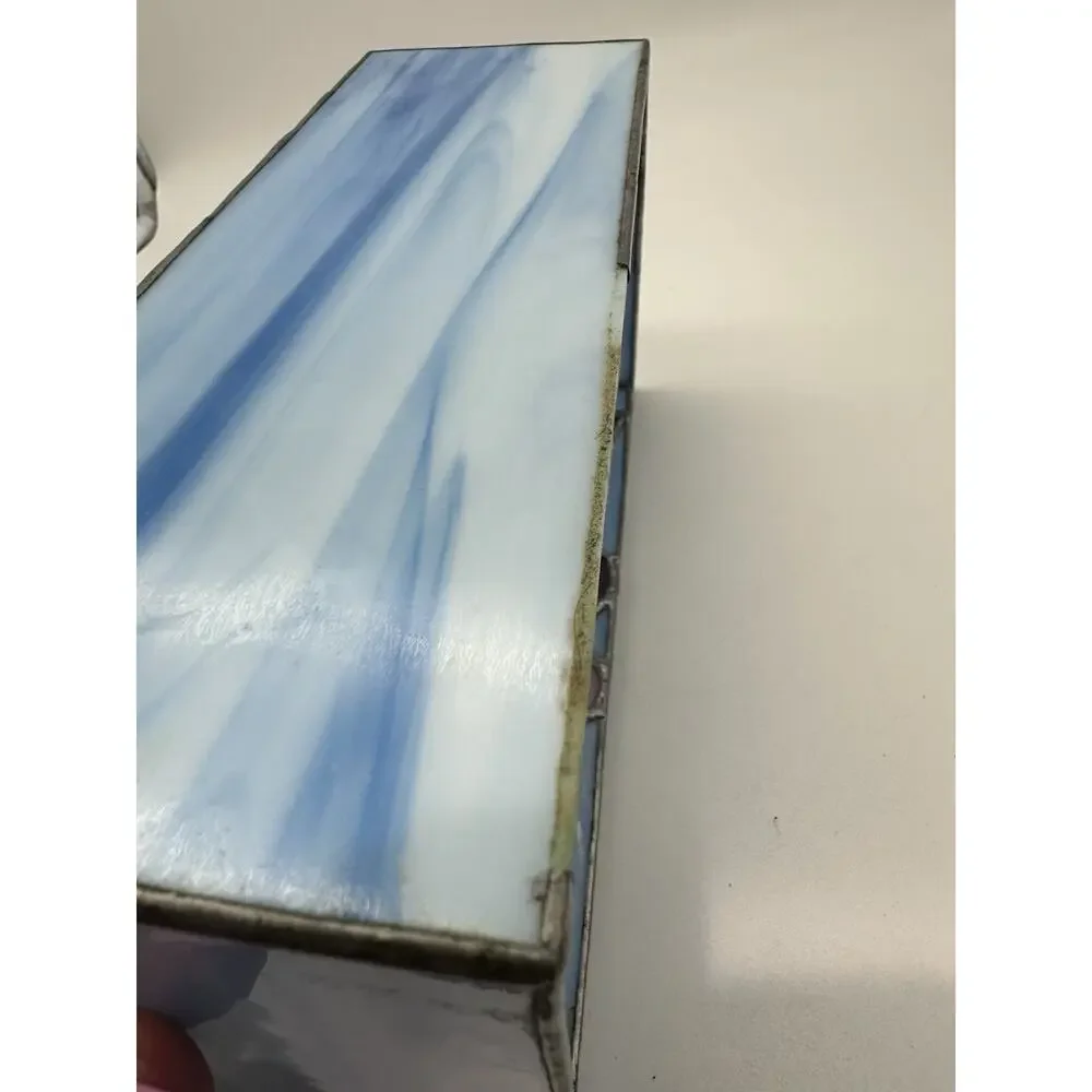 Stained Glass Tiffany Style Tissue Box Cover Decorative Decor Read
